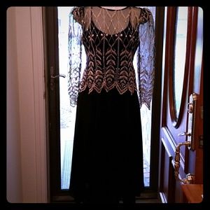 Dress by Cachet,8. Black dress/lace overlay Botto$